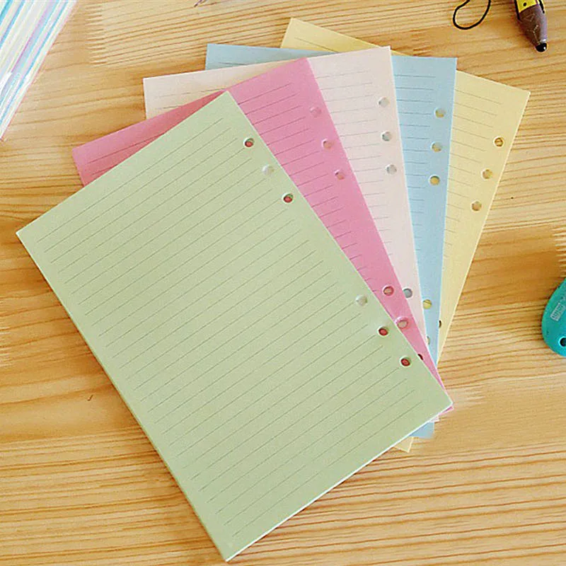 Recharge feuilles couleurs pour classeur A5/A6. Lot de 50 – Image 6