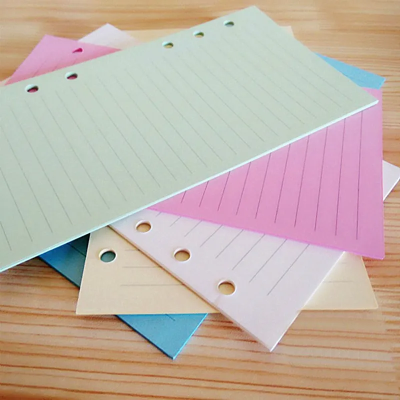 Recharge feuilles couleurs pour classeur A5/A6. Lot de 50 – Image 5