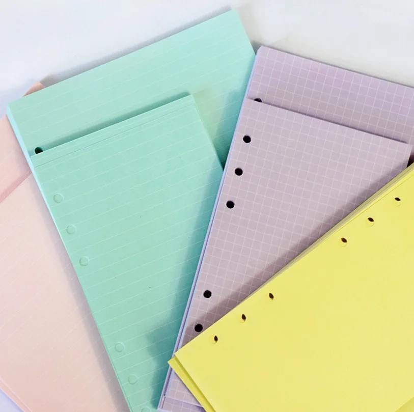 Recharge feuilles couleurs pour classeur A5/A6. Lot de 50 – Image 4