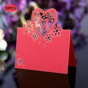 Marque places coeur fleurs