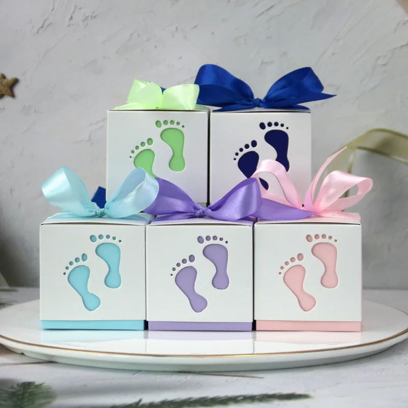 Contenants dragées pieds bebe