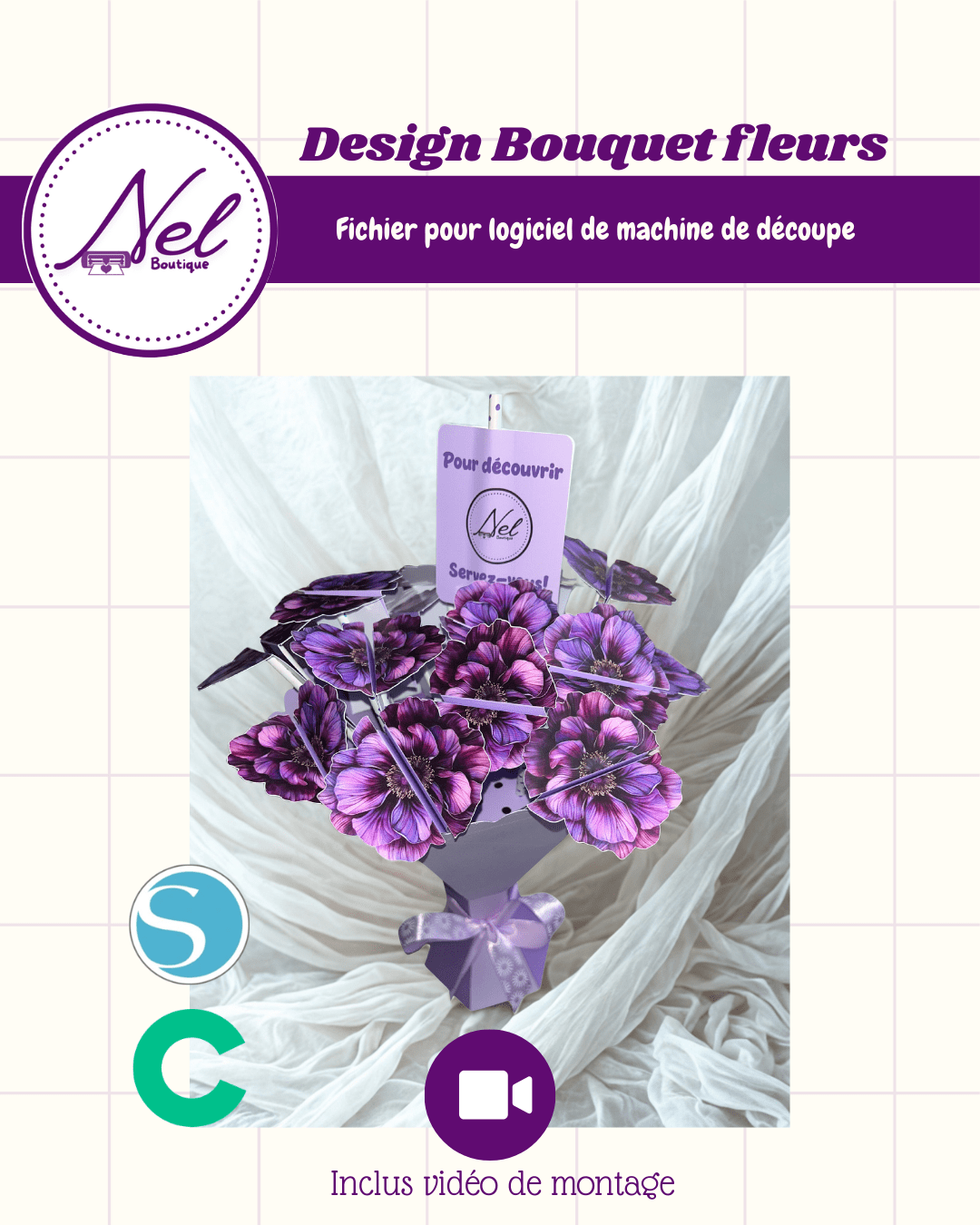 Fichier numérique Bouquet fleurs