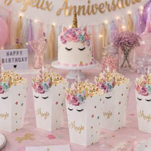 Boites pop corn licorne