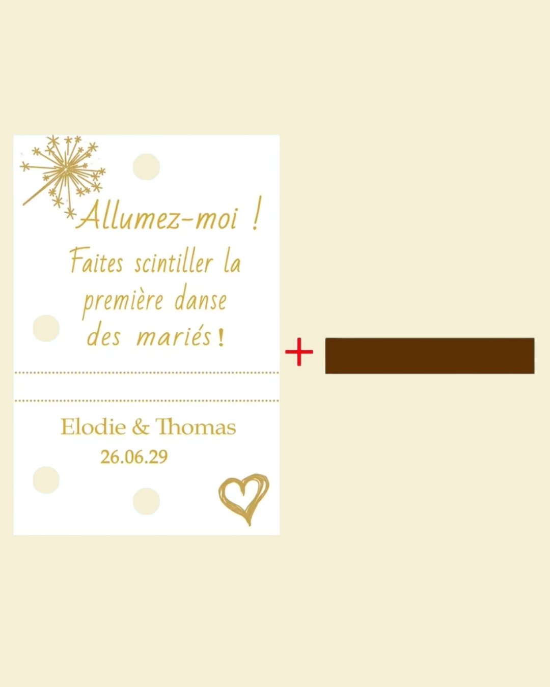 Etiquettes personnalisées allume cierge. Lot de 48 – Image 2