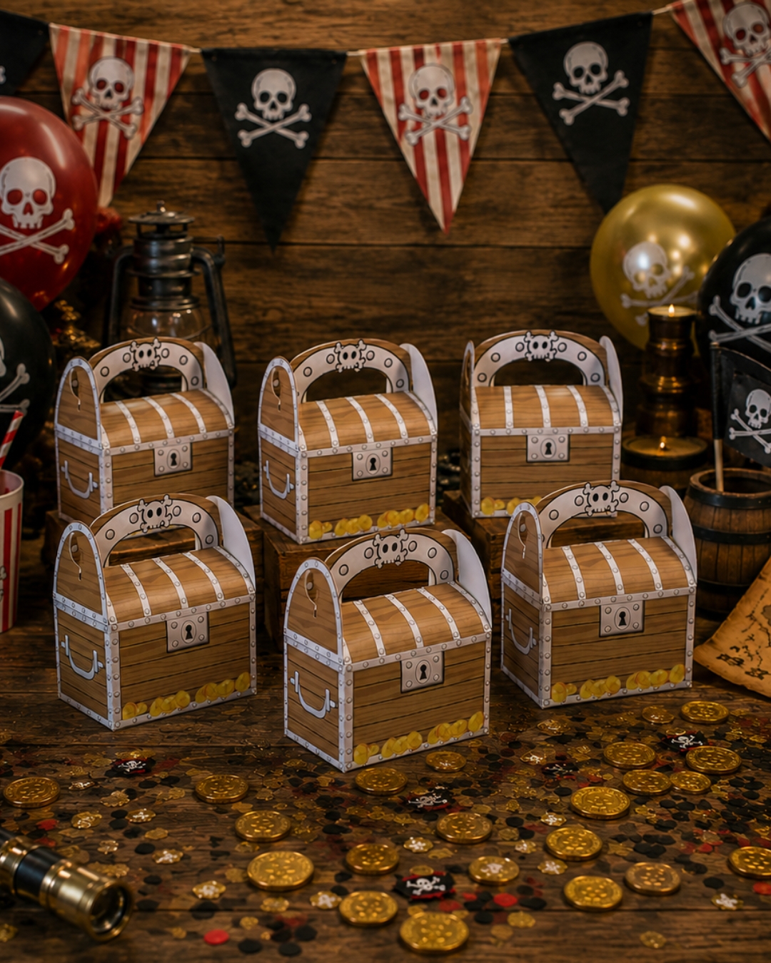 Boxes coffre au trésor pirate. Lot de 6 – Image 2